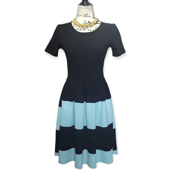 Lularoe Casual Dress with Stripes - Picture 1 of 6
